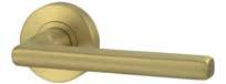 LEVER V4 PASSAGE SET WITH LATCH Satin Brass PVD
