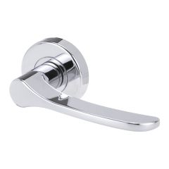 VELOCITY 55MM ROUND MORTICE LEVER SET & 34 LEVER CP TP Chrome Plate