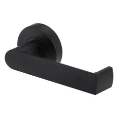 VELOCITY 55MM ROUND MORTICE LEVER SET & L8 LEVER MBK TP Matt Black