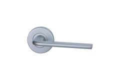VELOCITY 55MM ROUND PASSAGE SET & L4 LEVER SP DP Satin Chrome Pearl