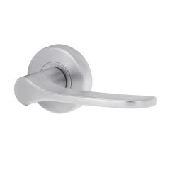 VELOCITY 55MM ROUND PASSAGE SET& 34 LEVER NO LATCH Satin Chrome