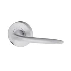 VELOCITY 55MM ROUND PASSAGE SET& L1 LEVER NO LATCH Satin Chrome