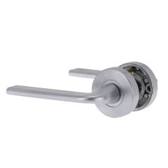 VELOCITY 55MM ROUND PASSAGE SET& L4 LEVER NO LATCH Satin Chrome