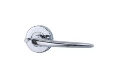 VELOCITY 55MM ROUND PRIVACY SET & L1 LEVER CP DP Chrome Plate
