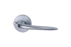 VELOCITY 55MM ROUND PRIVACY SET & L1 LEVER SC DP Satin Chrome