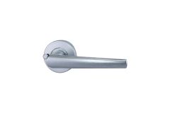 VELOCITY 55MM ROUND PRIVACY SET & L2 LEVER SC DP Satin Chrome