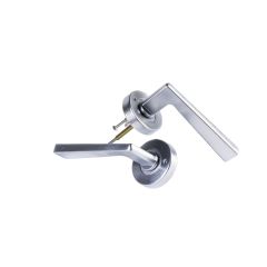 VELOCITY 55MM ROUND PRIVACY SET & 28 LEVER SC TP Satin Chrome