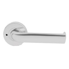 VELOCITY 55MM ROUND PRIVACY SET & L5 LEVER SC TP Satin Chrome