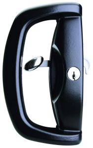 BLAXLAND DOUBLE CYLINDER SLIM OUTER PULL UNI STRIKE Black