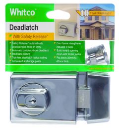 W75 DEADLATCH TIMBER FRAME STRIKE DP Chrome Plate