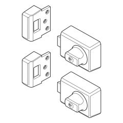 W75 DEADLATCH TIMBER FRAME STRIKE TWIN TP Satin Chrome