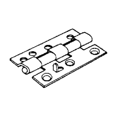 STEPPED SECURITY DOOR HINGE STEEL SAFETY PRONG FIXED PIN SHARP SILVER KINETIC PEARL