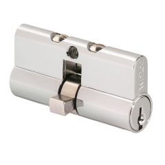 WHITCO EURO DOUBLE CYLINDER 30/30MM FIXED CAM C4 5 PIN 5KA Bright Chrome