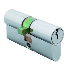 WHITCO EURO DOUBLE CYLINDER 35/35MM FIXED CAM C4 6 PIN 6PK Chrome Plate