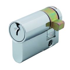 WHITCO EURO SINGLE CYLINDER 45MM LEFT HAND FIXED CAM C4 6 PIN KD Chrome Plate
