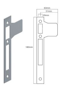 STRIKER BIFOLD SS 51MM Satin Stainless Steel