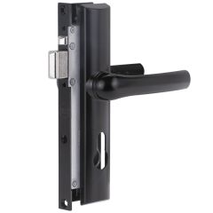 QUATTRO HINGED SECURITY DOOR LOCK NO CYLINDER Black