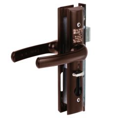 QUATTRO HINGED SECURITY DOOR LOCK NO CYLINDER PK=100 Brown