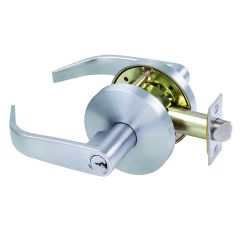 YALE KEY IN LEVER 3 SINGLE CYL CLASSROOM SET 70MM BACKSET 5RP Satin Chrome