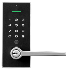 YALE LIBI DIGITAL LEVER KEYED SATIN NICKEL Satin Nickel Plate