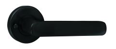 LEVER 3 PRIVACY SET WITH LATCH BLACK Black