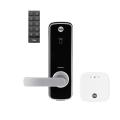 YALE UNITY ENTRANCE LOCK FIRE RATED SILVER WITH CONNECT PLUS HUB 2 & SMART KEYPAD Silver
