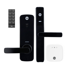 YALE UNITY KIT MATT BLACK; ENTRANCE LOCK, SCREEN DOOR LOCK, KEYPAD & CONNECT PLUS HUB 2 Matt Black