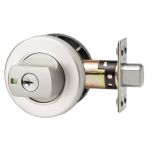 PARADIGM DEADBOLT ROUND ROSE TP 5PIN PROJECT KEYED Satin Chrome Pearl