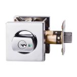 PARADIGM DEADBOLT SQUARE ROSE TP 5PIN RESTRICTED PROFILE Chrome Plate