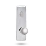 1804 SQUARE END PLATE WITH TURN & 20 KNOB Satin Chrome