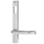 4811 SQUARE END PLATE WITH LED LENS CYLINDER HOLE & 70 LEVER Satin Chrome