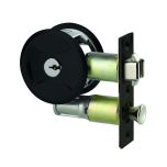 SYMMETRY ROUND CAVITY SLIDING DOOR ENTRANCE SET DP Matt Black