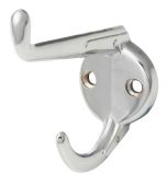 L45 HAT AND COAT HOOK DP Satin Chrome Pearl