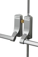 DBL DOOR SET PANIC BOLT/LATCH Silver