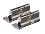 WHITCO EURO CYLINDER C4 PROFILE WITH NON HANDED TURN KNOB 2 X RKA PK=2 Chrome Plate