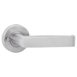 LEVER 1 PRIVACY SET WITH LATCH Satin Stainless