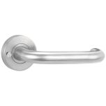 LEVER 2 PRIVACY SET WITH LATCH Satin Stainless